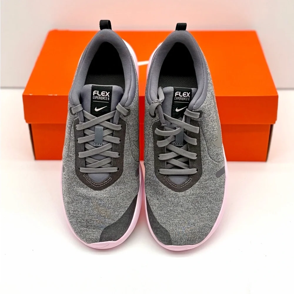 Nike Women's Gray & Pink Flex Running Shoes Size 8